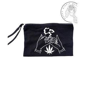 Pinky Promise Stoner Friends Black Zipper Wristlet